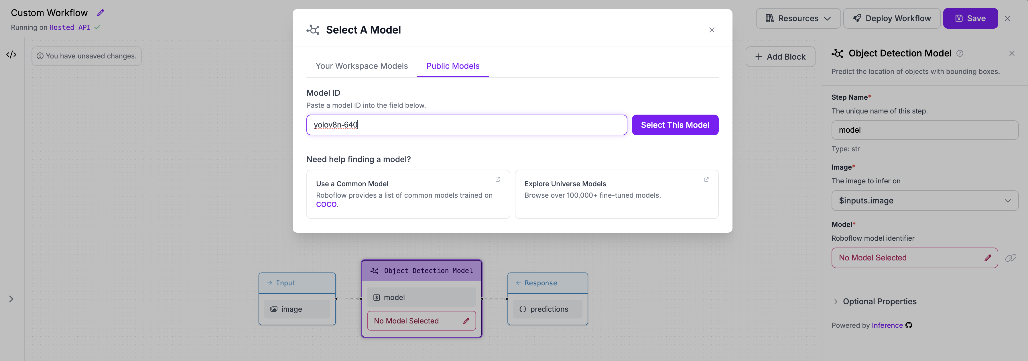 Add object detection model