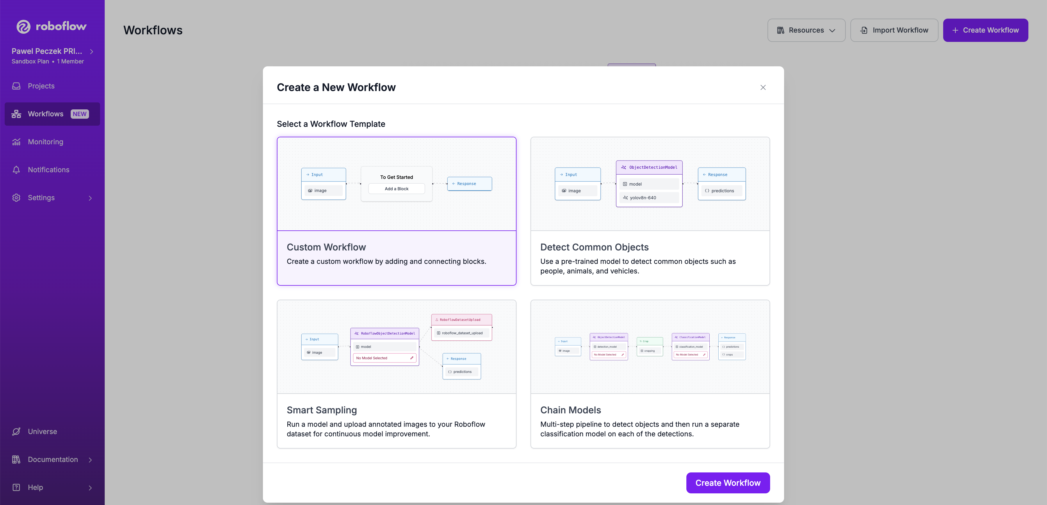 Workflow start