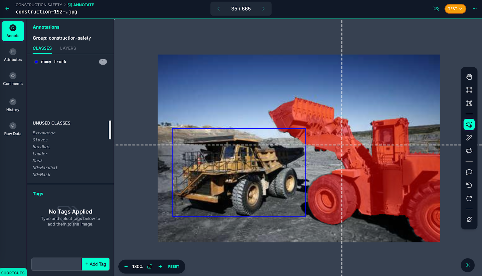 Annotating an image in Roboflow with SAM-powered label assist